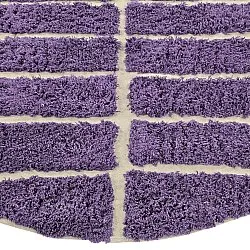 Rond vloerkleed - Ikara Natural Cotton Shaggy (paars)