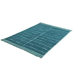 Hoogpolig vloerkleed - Ikara Natural Cotton Shaggy (turkoois)