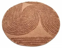 Ronde vloerkleden - Jovie Natural Cotton Shaggy (terracotta)