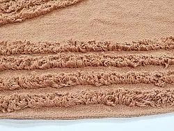 Ronde vloerkleden - Jovie Natural Cotton Shaggy (terracotta)