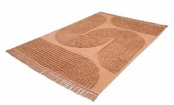 Hoogpolig vloerkleed - Jovie Natural Cotton Shaggy (terracotta)