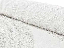 Ronde vloerkleden - Jovie Natural Cotton Shaggy (offwhite)