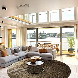 Rond vloerkleed - Junes (goud)