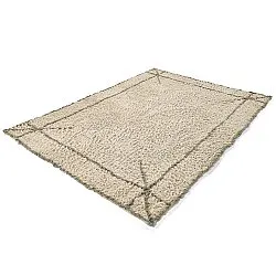 Hoogpolig vloerkleed - Kairi Natural Cotton Shaggy (beige/taupe)