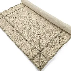 Hoogpolig vloerkleed - Kairi Natural Cotton Shaggy (beige/taupe)
