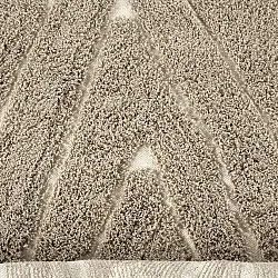 Hoogpolig vloerkleed - Kindon Natural Cotton Shaggy (beige/wit)