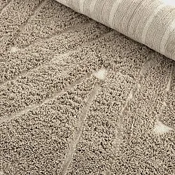 Hoogpolig vloerkleed - Kindon Natural Cotton Shaggy (beige/wit)