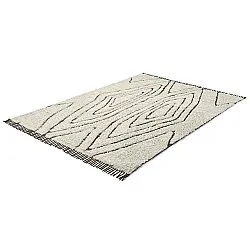 Hoogpolig vloerkleed - Kindon Natural Cotton Shaggy (gebroken wit/bruin)