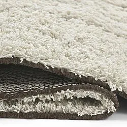 Hoogpolig vloerkleed - Kindon Natural Cotton Shaggy (gebroken wit/bruin)