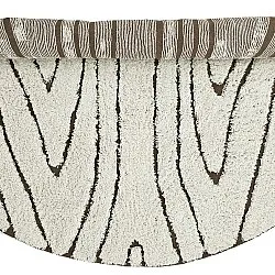 Ronde vloerkleden - Kindon Natural Cotton Shaggy (gebroken wit/bruin)