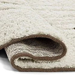 Ronde vloerkleden - Kindon Natural Cotton Shaggy (gebroken wit/bruin)