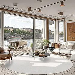 Rond vloerkleed - Kuba (beige)