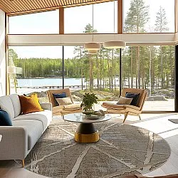 Rond vloerkleed - Lagos (beige)