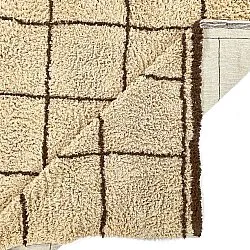 Hoogpolig vloerkleed - Lana Natural Cotton Shaggy (beige/bruin)