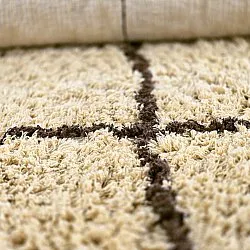 Hoogpolig vloerkleed - Lana Natural Cotton Shaggy (beige/bruin)