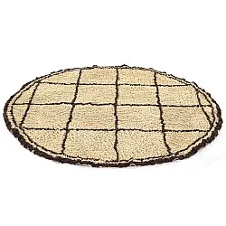 Rond vloerkleed - Lana Natural Cotton Shaggy (beige/bruin)