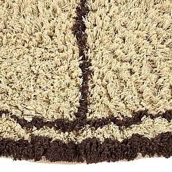 Rond vloerkleed - Lana Natural Cotton Shaggy (beige/bruin)