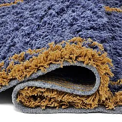 Hoogpolig vloerkleed - Lana Natural Cotton Shaggy (blauw/geel)