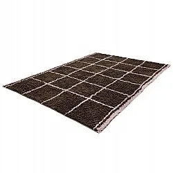 Hoogpolig vloerkleed - Lana Natural Cotton Shaggy (bruin)