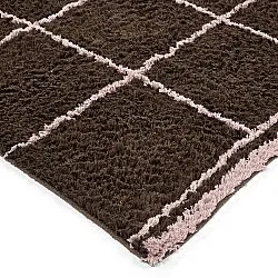 Hoogpolig vloerkleed - Lana Natural Cotton Shaggy (bruin)