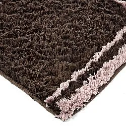 Hoogpolig vloerkleed - Lana Natural Cotton Shaggy (bruin)