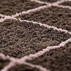 Hoogpolig vloerkleed - Lana Natural Cotton Shaggy (bruin)