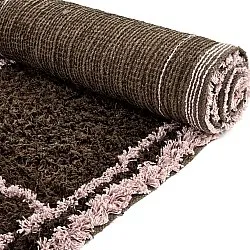 Hoogpolig vloerkleed - Lana Natural Cotton Shaggy (bruin)