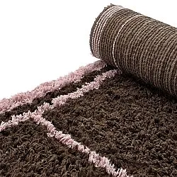 Hoogpolig vloerkleed - Lana Natural Cotton Shaggy (bruin)