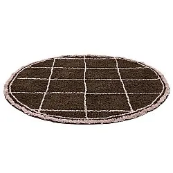 Rond vloerkleed - Lana Natural Cotton Shaggy (bruin)