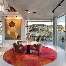 Runda mattor - Lazio (roze)