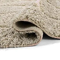 Hoogpolig vloerkleed - Lindley Natural Cotton Shaggy (beige/roze)