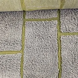 Hoogpolig vloerkleed - Lindley Natural Cotton Shaggy (grijs/groen)