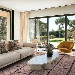 Hoogpolig vloerkleed - Lindley Natural Cotton Shaggy (roze/paars)