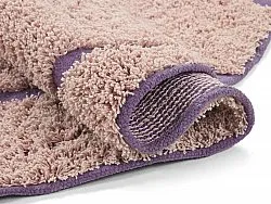 Ronde vloerkleden - Lindley Natural Cotton Shaggy (roze/paars)