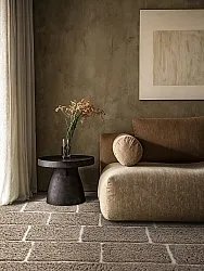 Hoogpolig vloerkleed - Lindley Natural Cotton Shaggy (taupe/grijs)