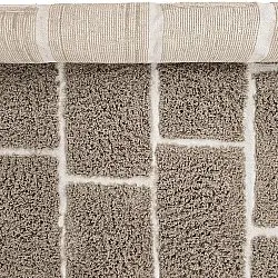 Hoogpolig vloerkleed - Lindley Natural Cotton Shaggy (taupe/grijs)