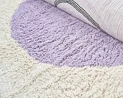 Ronde vloerkleden - Londa Natural Cotton Shaggy (multi)