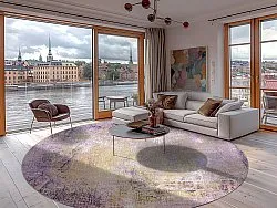 Rond vloerkleed - Loures (paars)