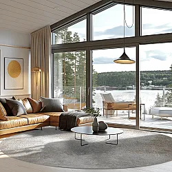 Rond vloerkleed - Malaga (beige)