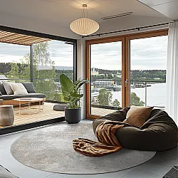 Rond vloerkleed - Malaga (beige)