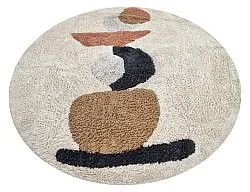 Ronde vloerkleden - Mantona Natural Cotton Shaggy (multi)