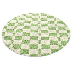 Rond vloerkleed - Maranello Natural Cotton Shaggy (groente)