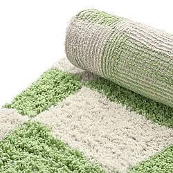 Rond vloerkleed - Maranello Natural Cotton Shaggy (groente)