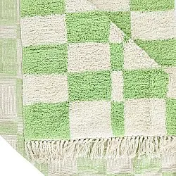 Hoogpolig vloerkleed - Maranello Natural Cotton Shaggy (groente)