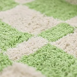 Hoogpolig vloerkleed - Maranello Natural Cotton Shaggy (groente)