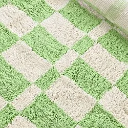 Hoogpolig vloerkleed - Maranello Natural Cotton Shaggy (groente)