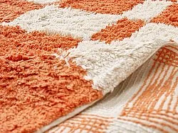 Ronde vloerkleden - Maranello Natural Cotton Shaggy (oranje)