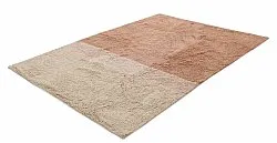 Hoogpolig vloerkleed - Mareto Natural Cotton Shaggy (bruin)