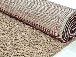 Hoogpolig vloerkleed - Mareto Natural Cotton Shaggy (bruin)