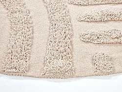 Ronde vloerkleden - Margo Natural Cotton Shaggy (beige)